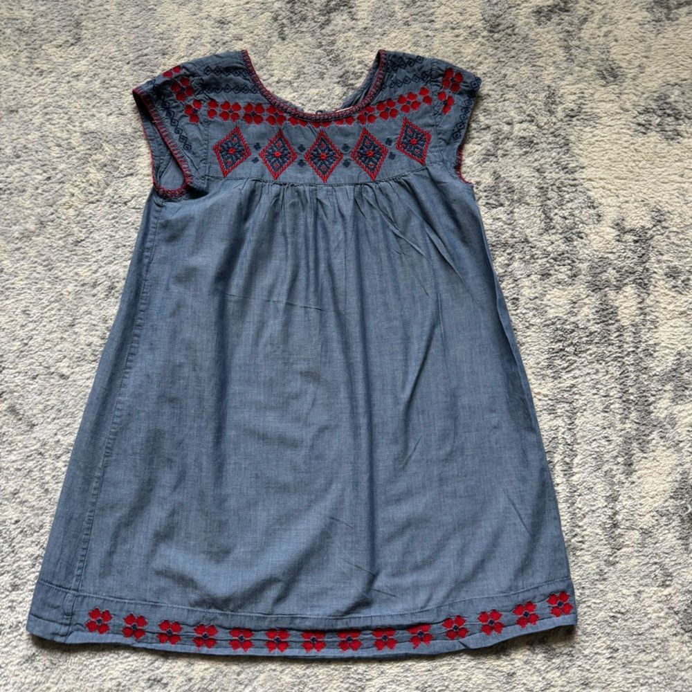 Peek embroidered dress - girls size 6-7